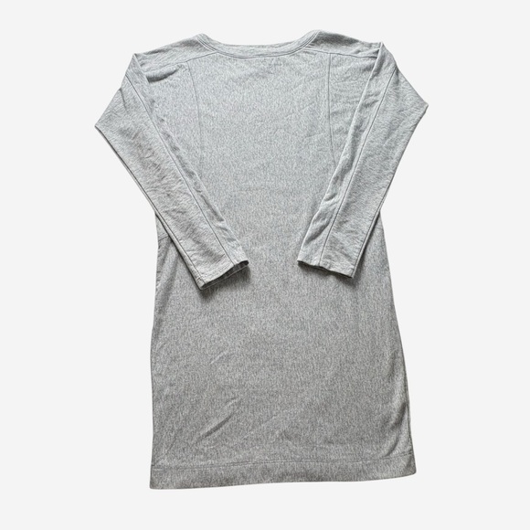Athleta Salinas Sweatshirt Dress XS Heather Gray Mini Pullover Soft Stretch - Picture 5 of 10